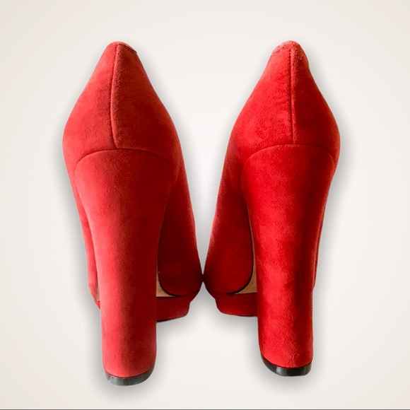 BCBG platform and heels, in tomato red suede! - Picture 5 of 5